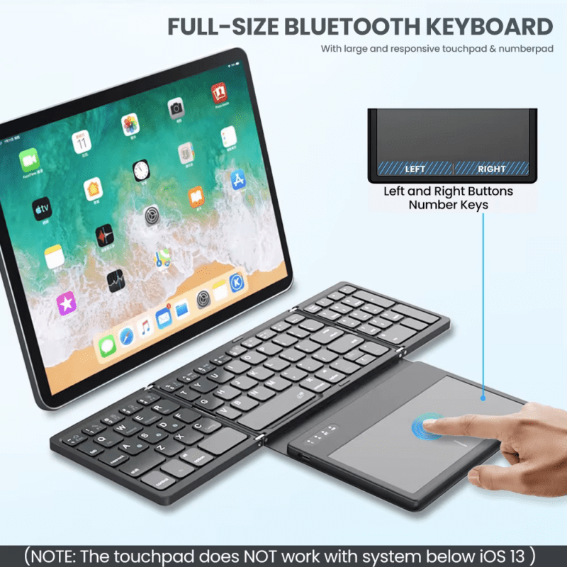Compact Quad-Fold Wireless Keyboard - Image 3